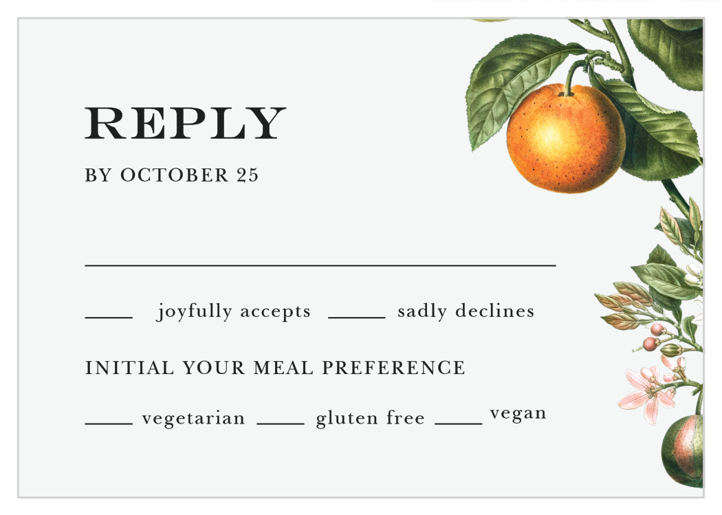 Citrus Celebration Response Cards