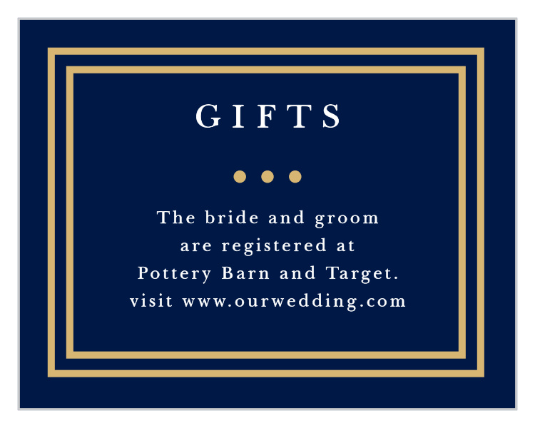 Simple Square Registry Cards