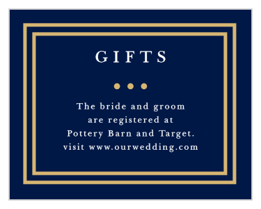 Simple Square Registry Cards