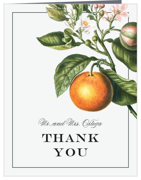 Citrus Celebration Wedding Thank You Cards