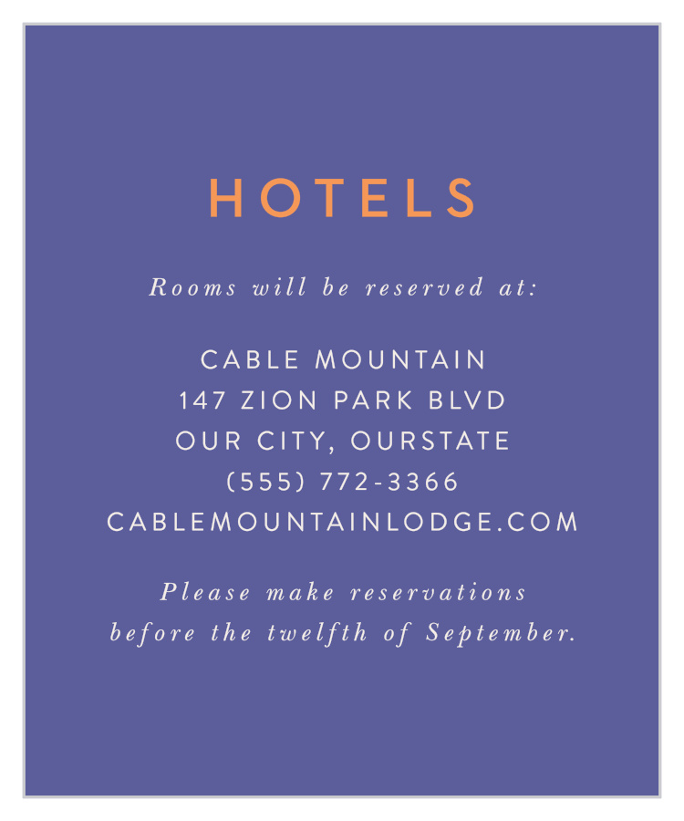 Fluid Florals Accommodation Cards