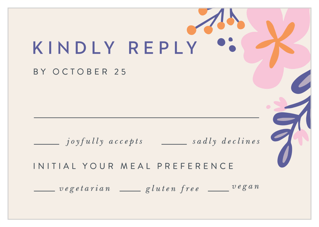 Fluid Florals Response Cards