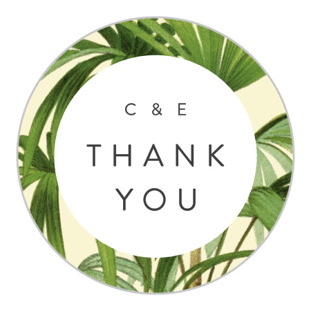 Painted Palm Wedding Stickers