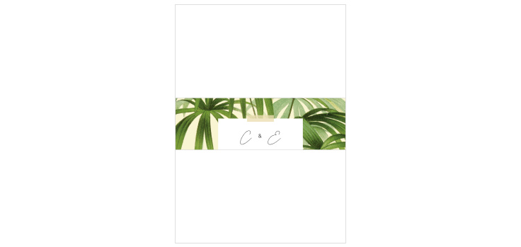 Painted Palm Wedding Belly Bands