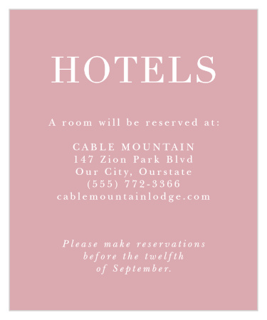 Fresh Peonies Accommodation Cards