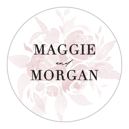 Fresh Peonies Wedding Stickers