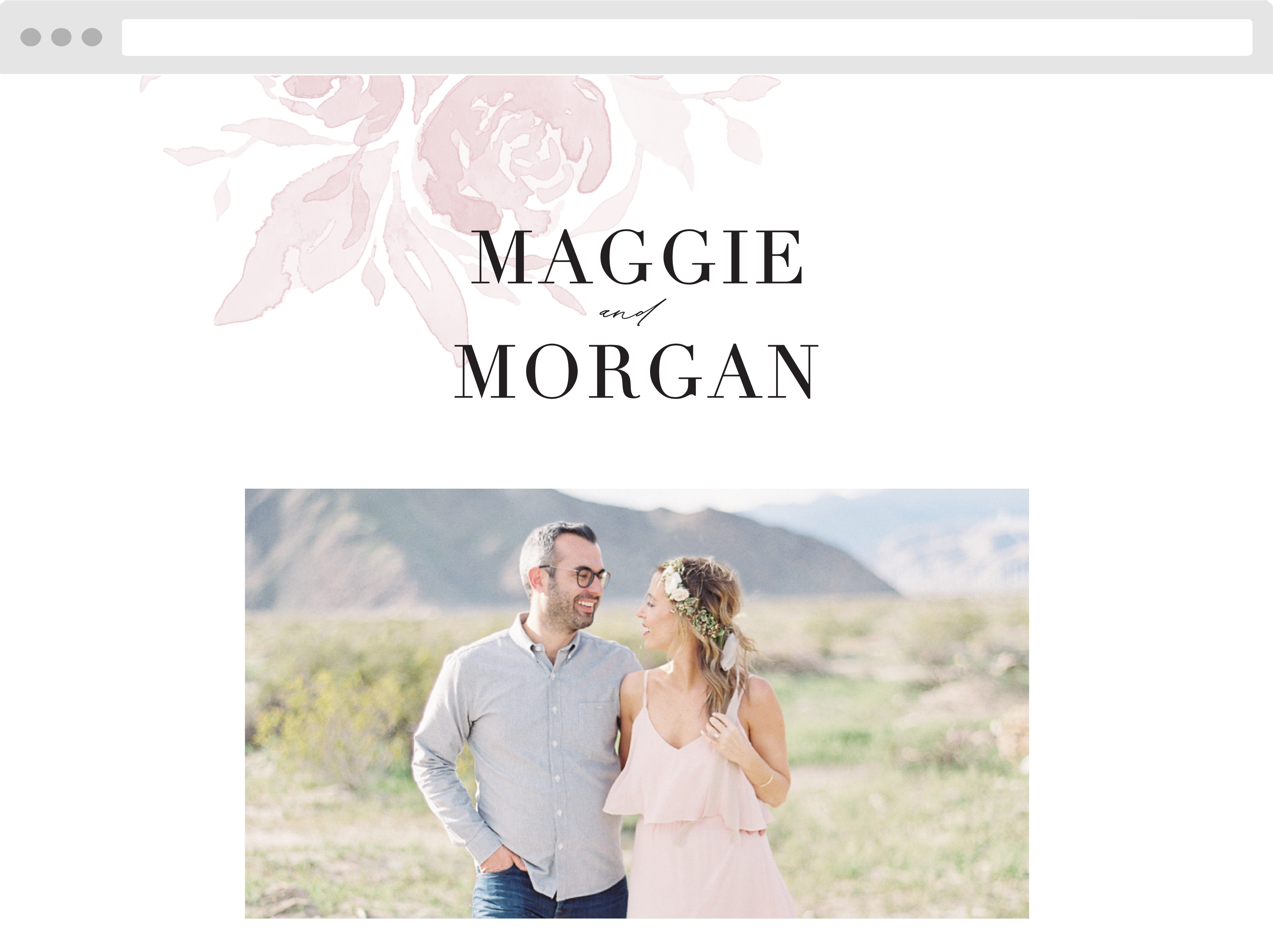 Fresh Peonies Wedding Website