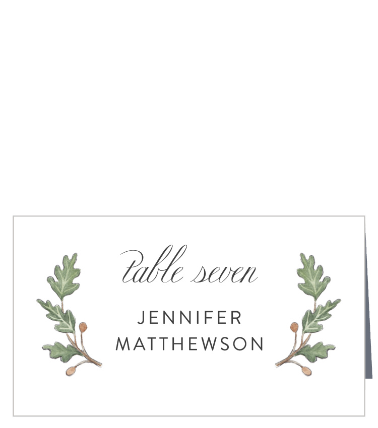 Oak Leaves Place Cards