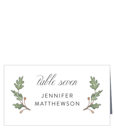 Oak Leaves Place Cards