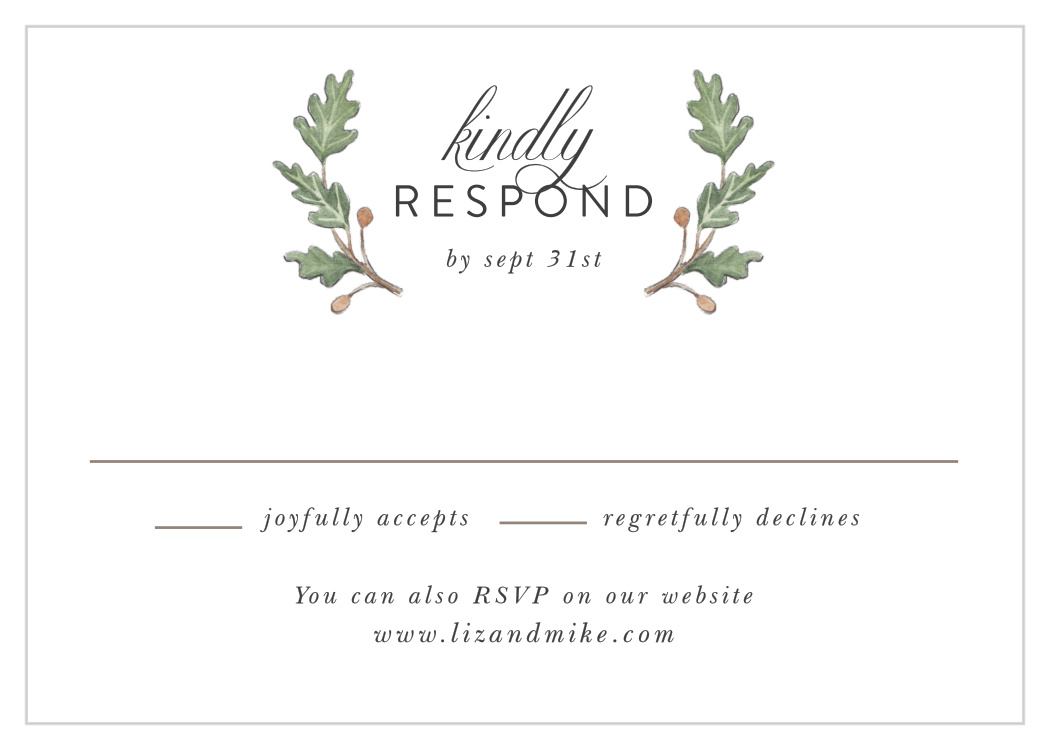 Oak Leaves Response Cards