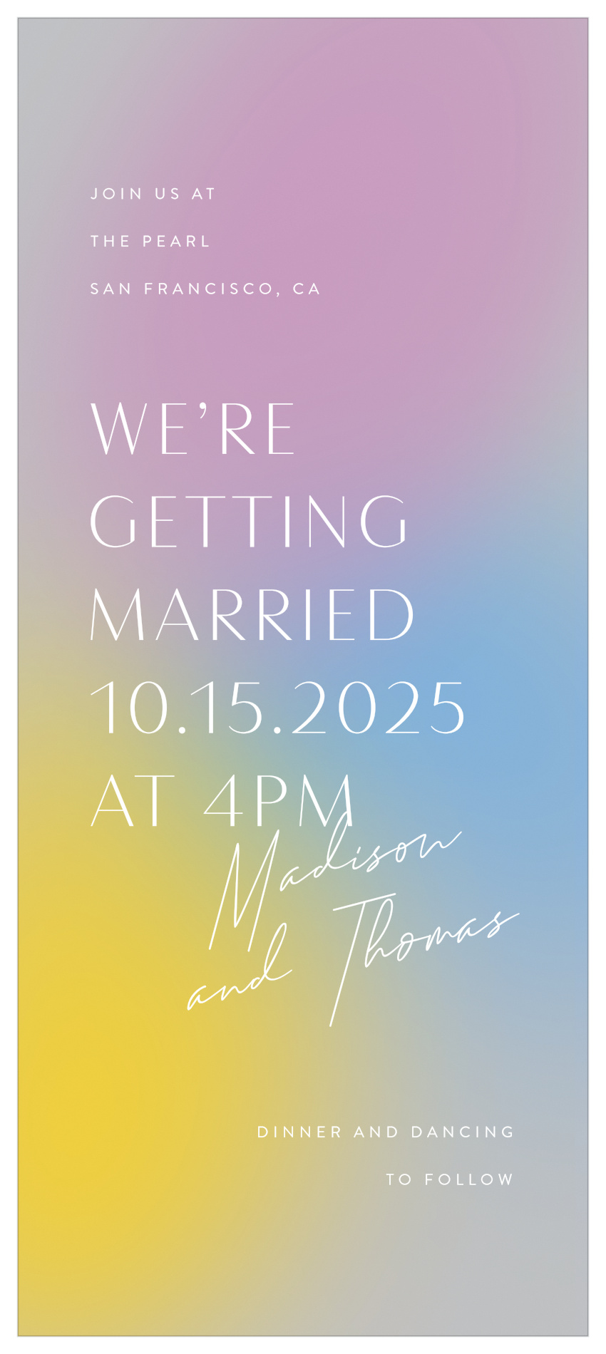 Love Aura Tea Wedding Invitations