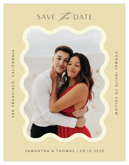Mark a spot on everyone's calendar with our Wave Pool Save the Date Cards.