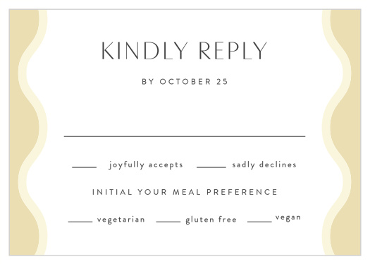 Gather a headcount in style with our Wave Pool Response Cards.