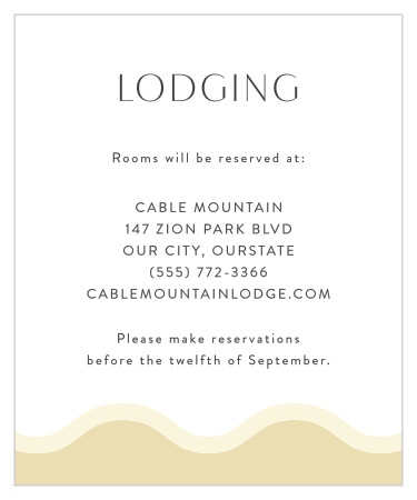 Wave Pool Accommodation Cards