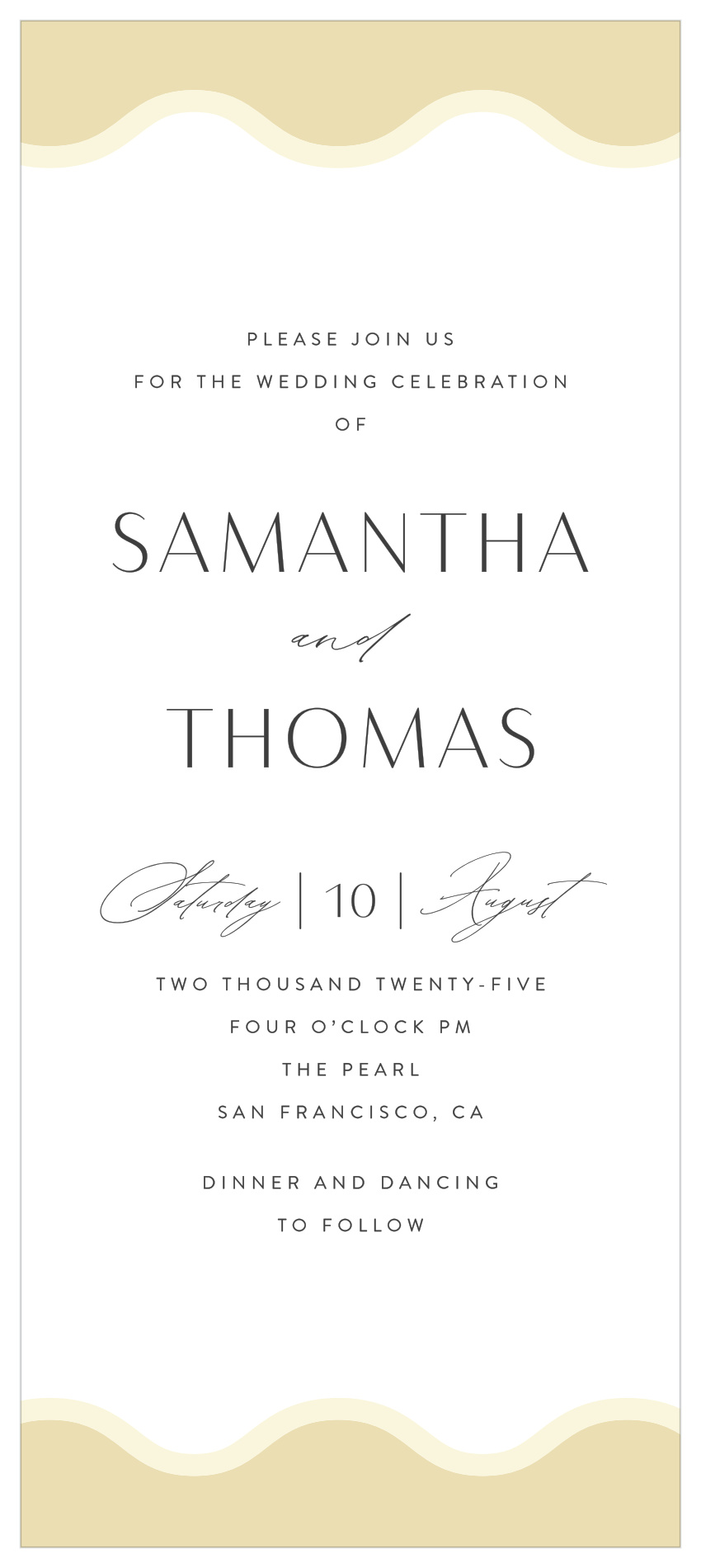 Wave Pool Tea Wedding Invitations