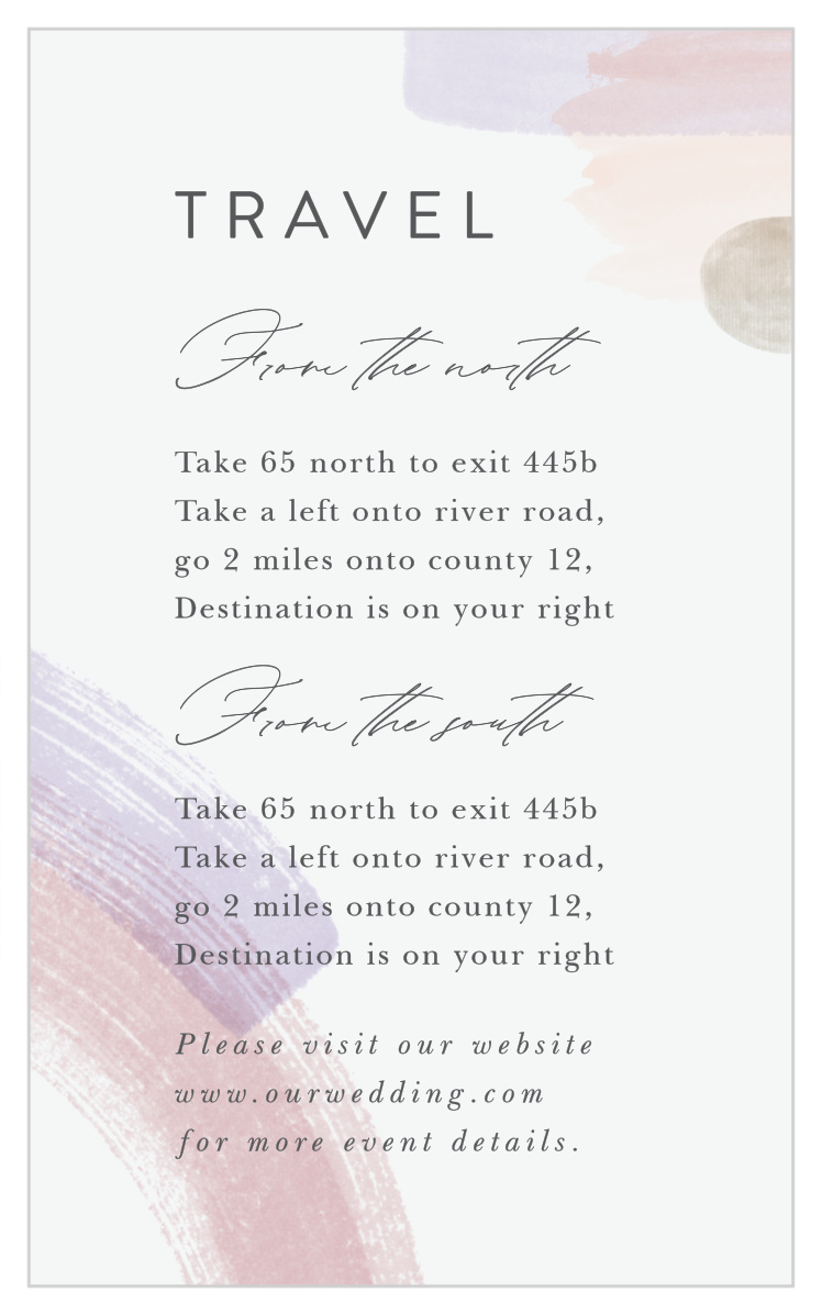 Painted Abstract Direction Cards