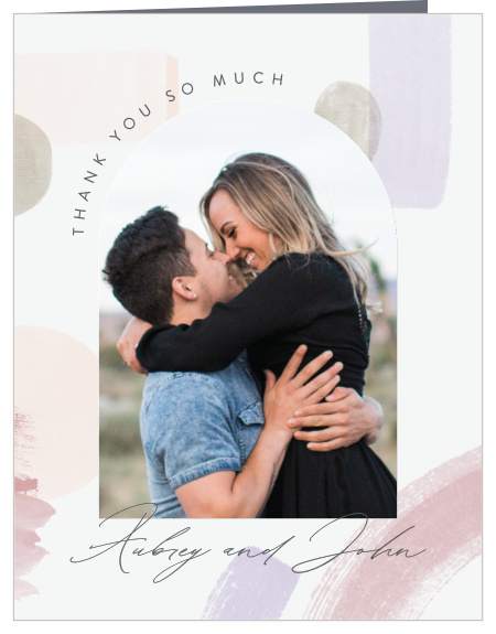 Painted Abstract Wedding Thank You Cards