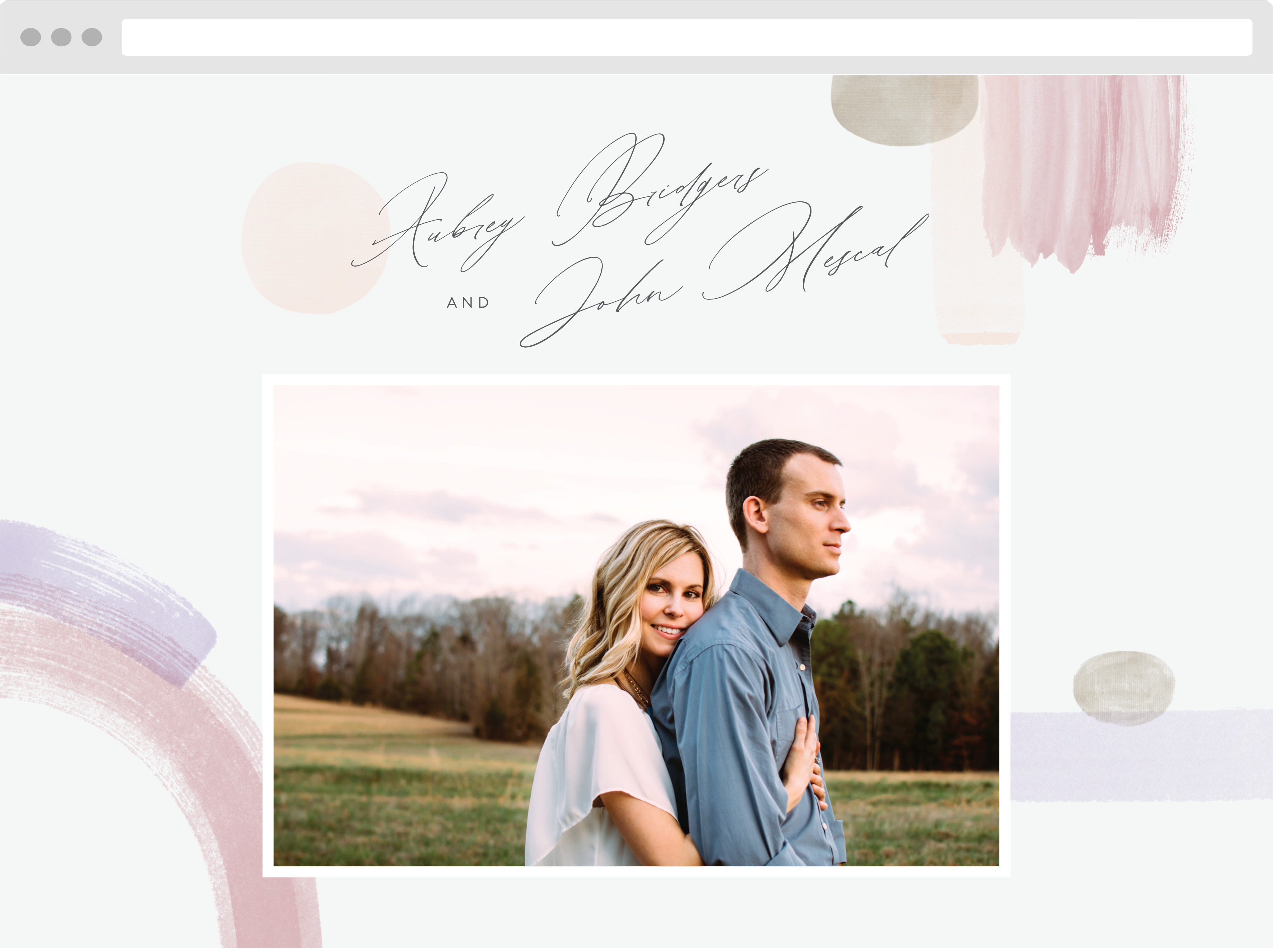 Painted Abstract Wedding Website