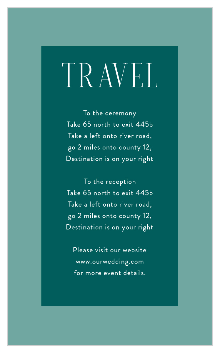 Classic Checker Direction Cards