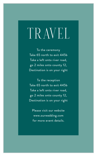 Classic Checker Direction Cards