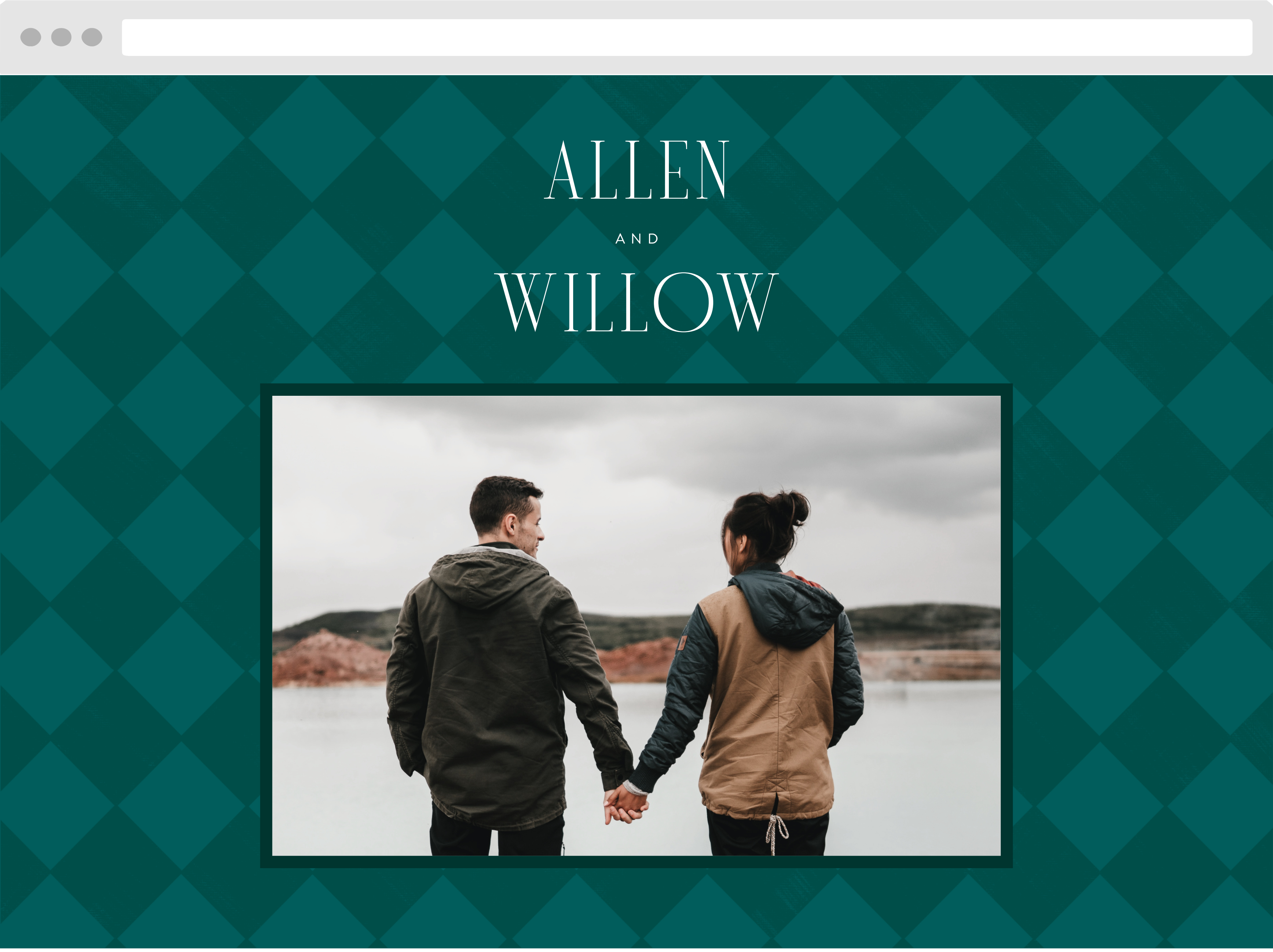 Classic Checker Wedding Website