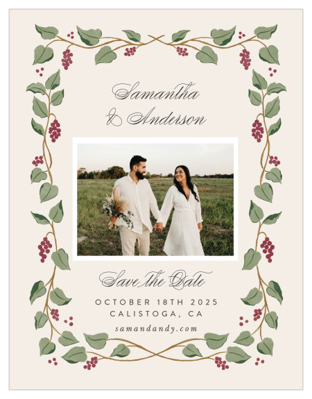 Set the scene for your perfect wedding with our Vineyard Vines Save the Date Cards.