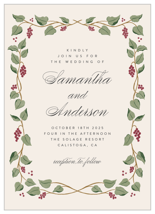 Set the scene for your perfect wedding with our Vineyard Vines Wedding Invitations.