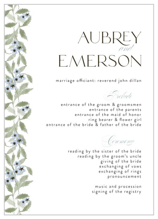 Walk family and friends through every step of your ceremony with our In Alignment Wedding Programs. 