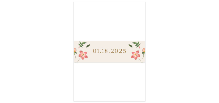 Foraged Florals Wedding Belly Bands