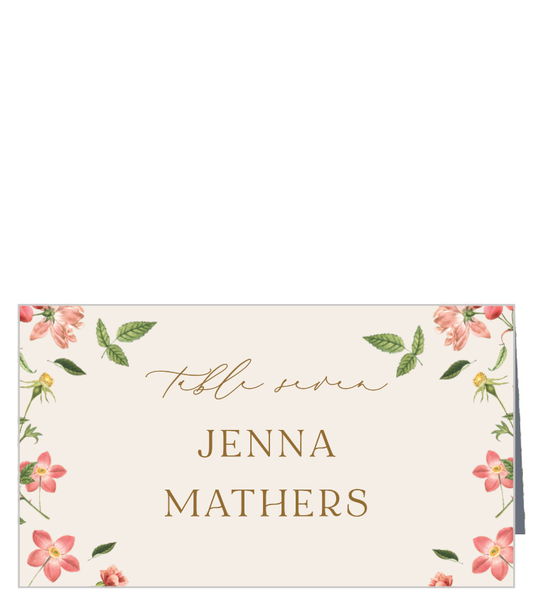 Foraged Florals Place Cards