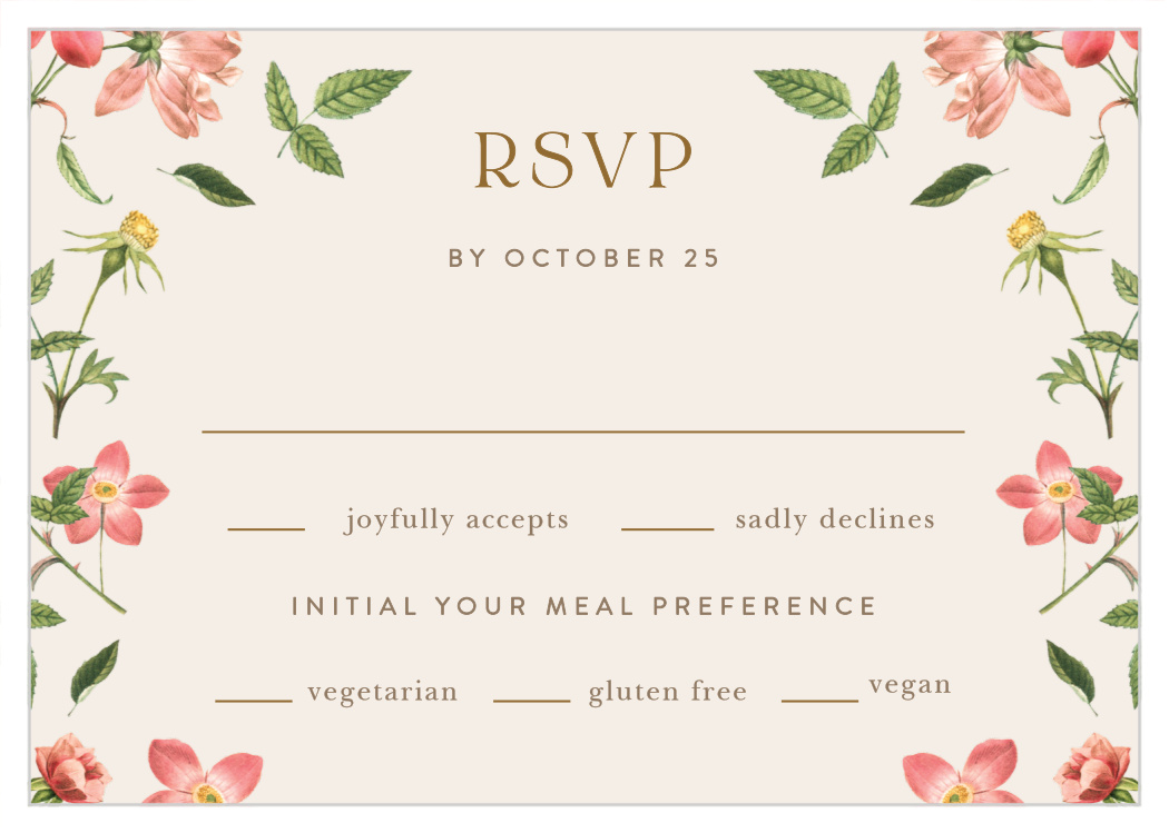 Foraged Florals Response Cards