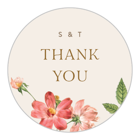 Foraged Florals Wedding Stickers