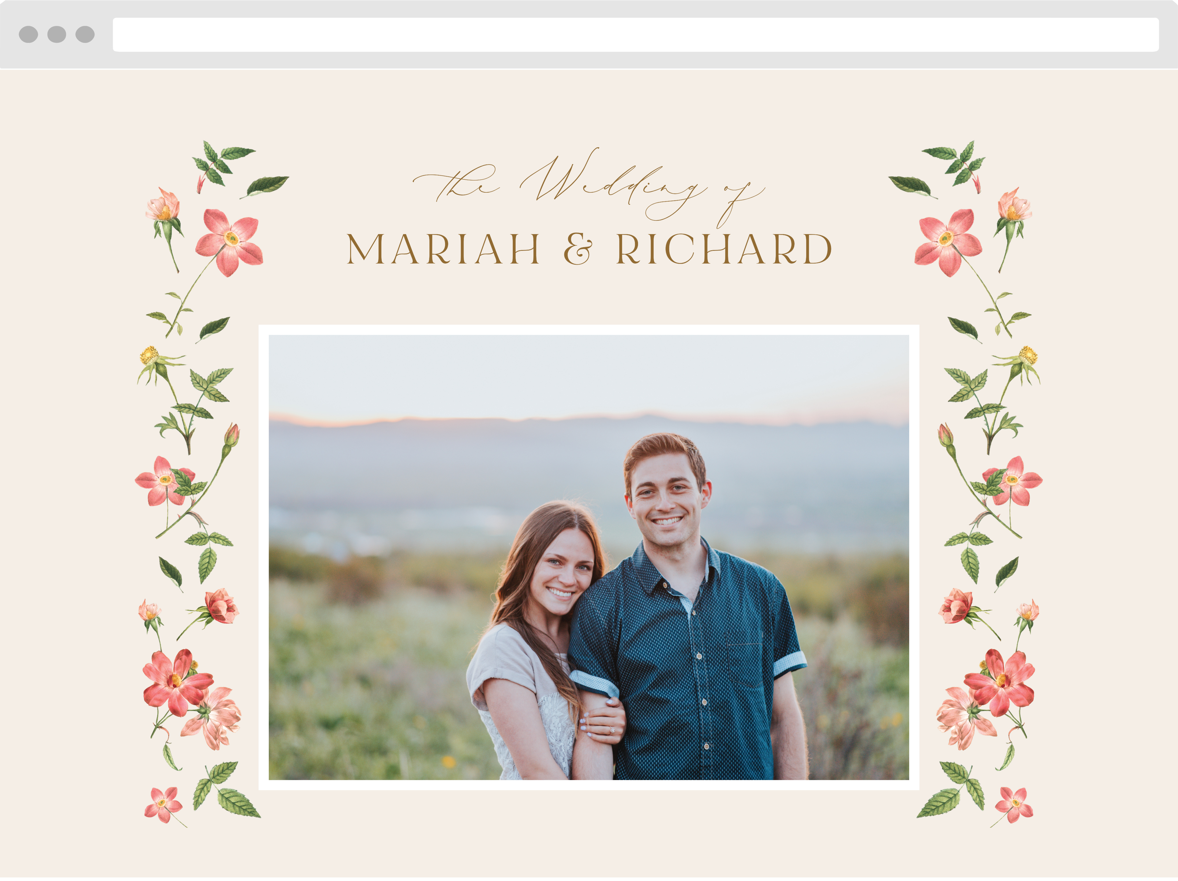 Foraged Florals Wedding Website