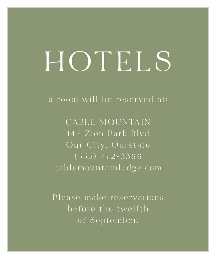 Spring Bouquet Accommodation Cards
