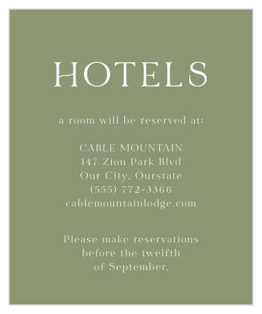 Spring Bouquet Accommodation Cards