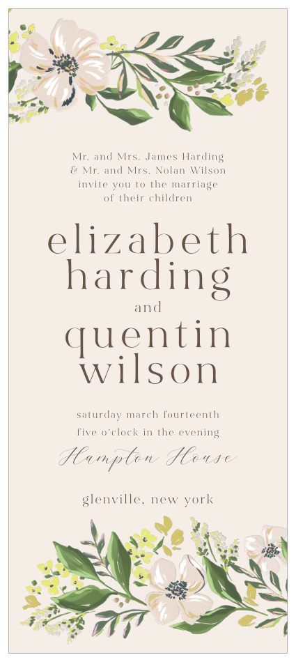 Bring family and friends together for your special day with our Spring Bouquet Tea Wedding Invitations. 