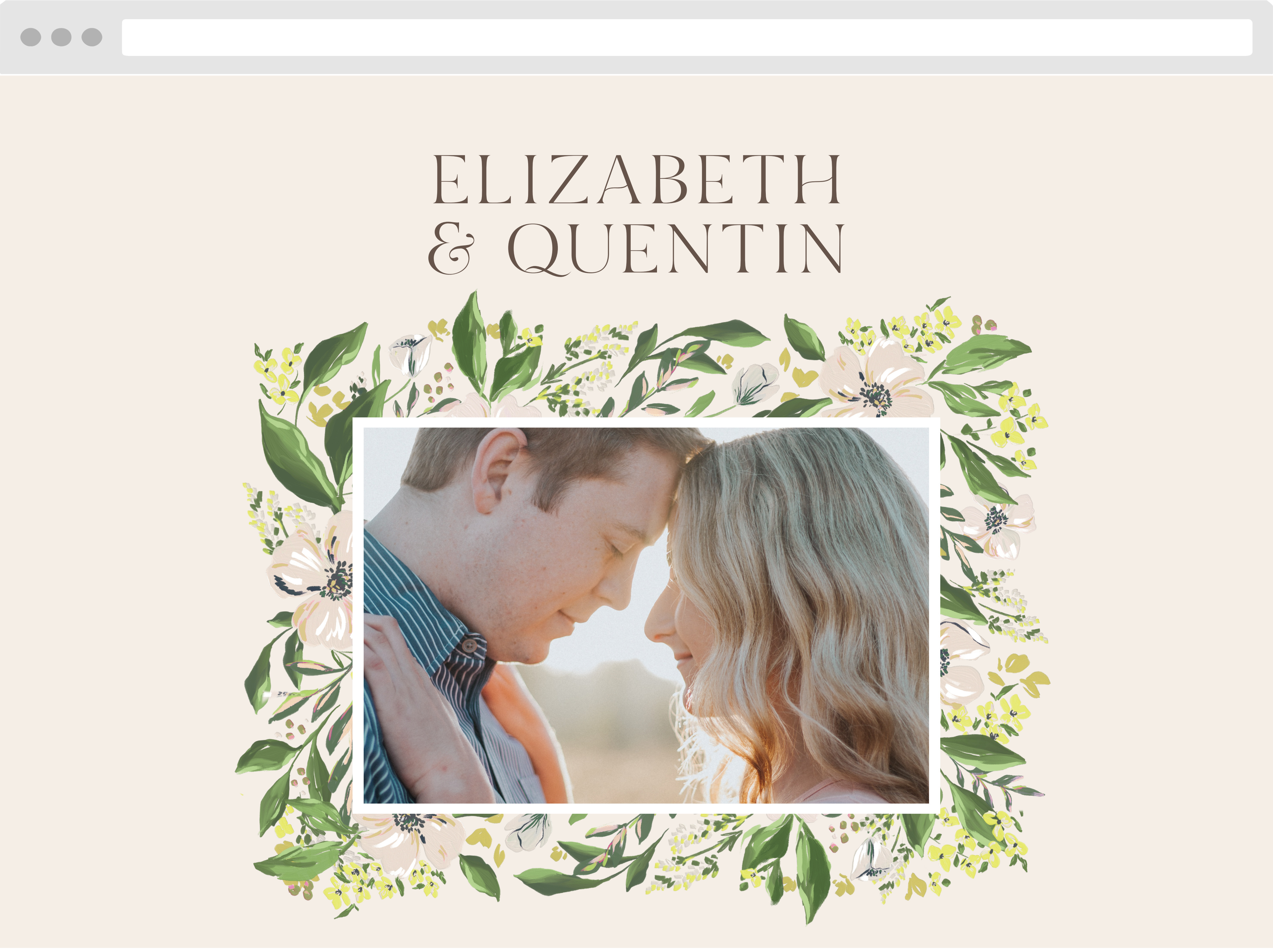 Spring Bouquet Wedding Website