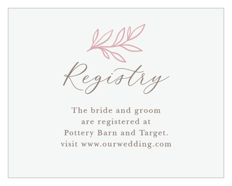 Circled Monogram Registry Cards