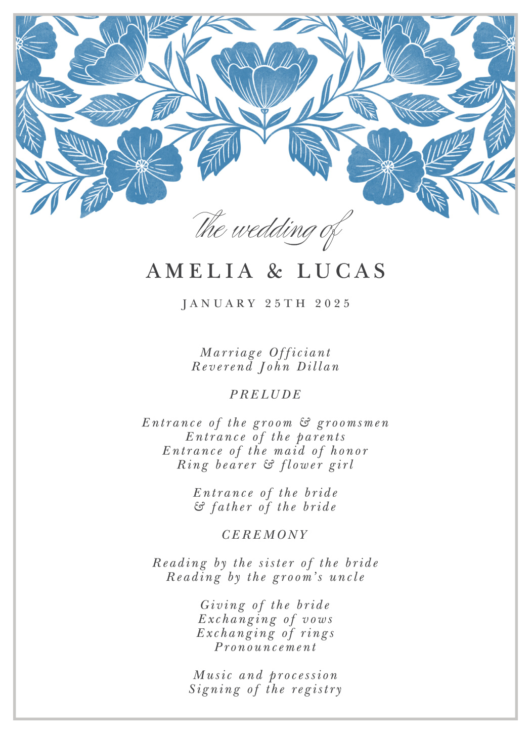 Fall in Love Wedding Programs