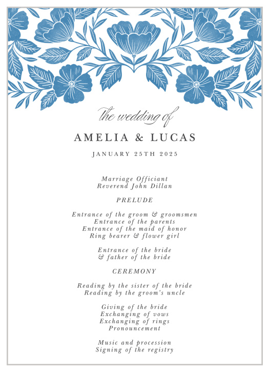 Fall in Love Wedding Programs