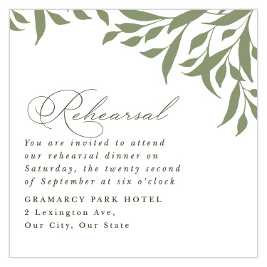 Leafy Crest Rehearsal Cards