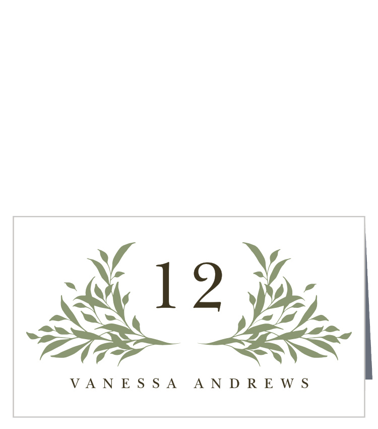 Leafy Crest Place Cards