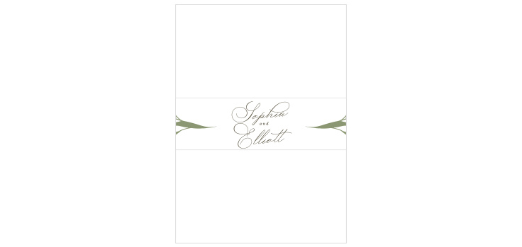 Leafy Crest Wedding Belly Bands