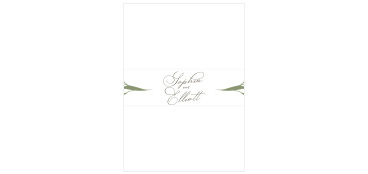 Leafy Crest Wedding Belly Bands
