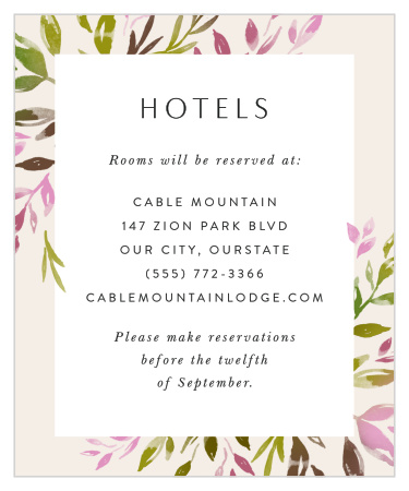 Vibrant Foliage Accommodation Cards