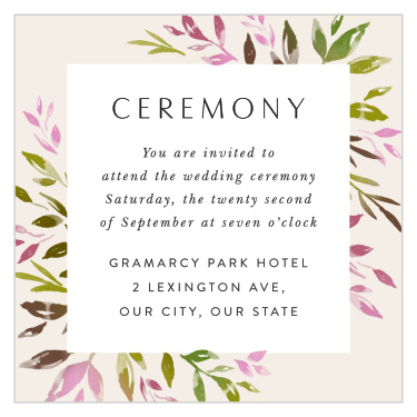Vibrant Foliage Ceremony Cards