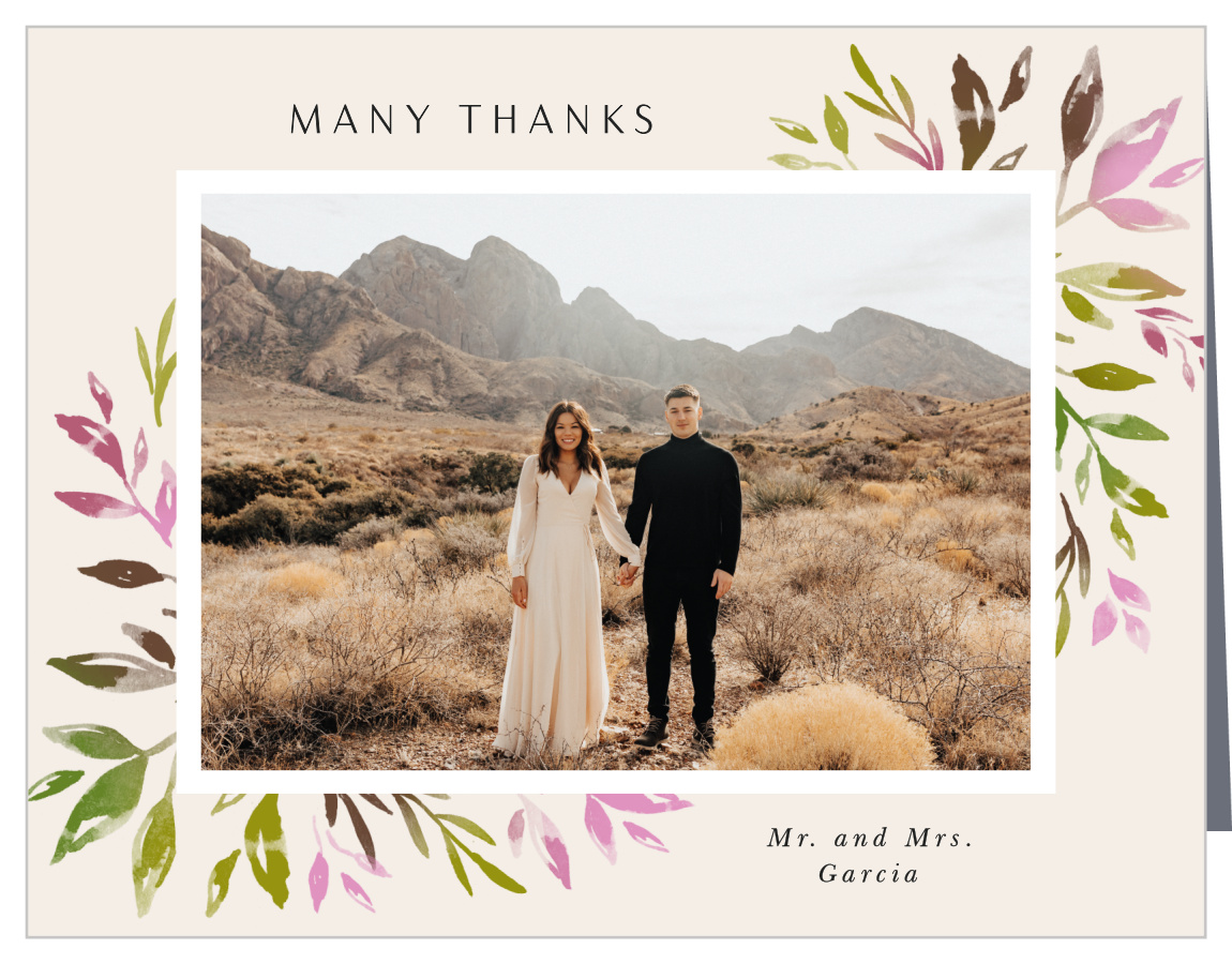 Vibrant Foliage Wedding Thank You Cards