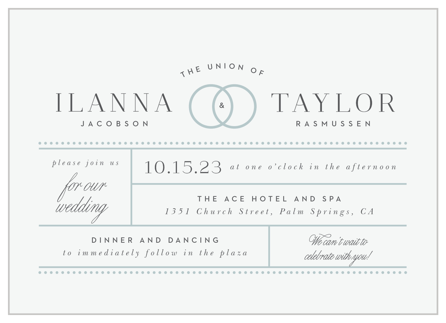 Rings & Stripes Wedding Invitations