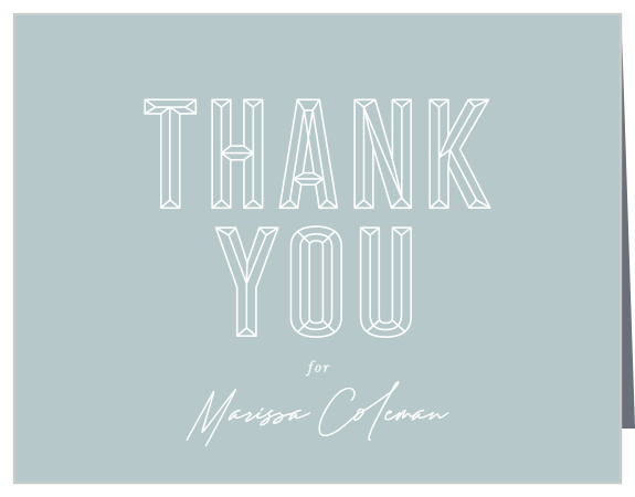 Let family and friends know how much you appreciated their presence at your party with our Outlined Year Graduation Thank You Cards.