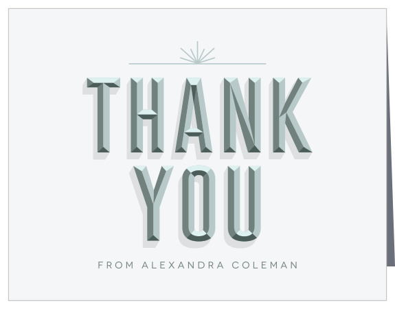 Show your appreciation for all the support Bevel Grad Graduation Thank You Cards. 